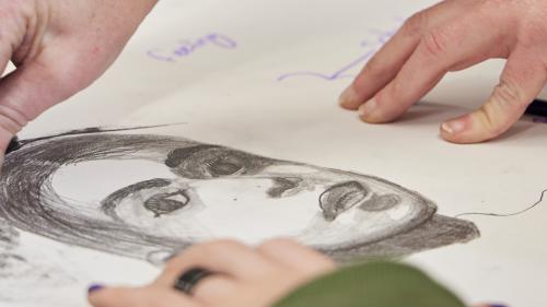 Drawing on paper